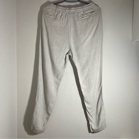 Zara Grey Linen High Rise Straight Leg Pants size S - Picture 6 of 7